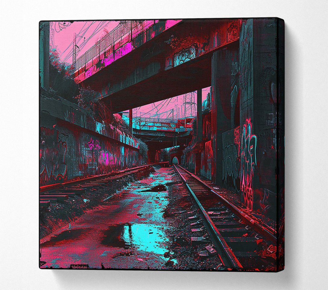  A Canvas Print of Death Train Tracks Canvas Art