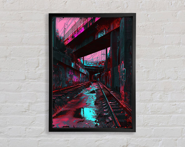 Death Train Tracks Framed Print