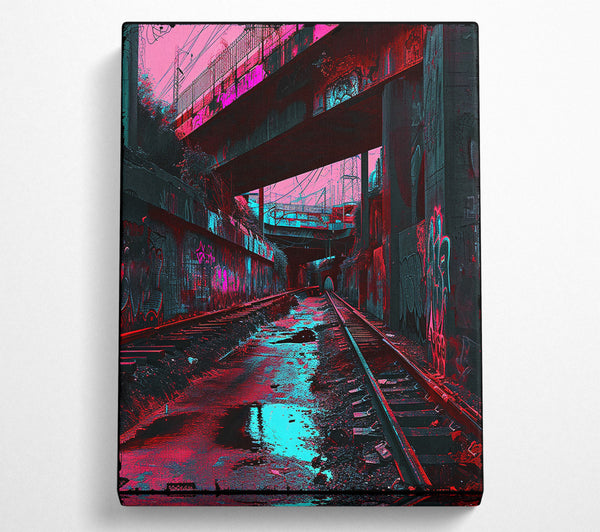  A Canvas Print of Death Train Tracks Canvas Art