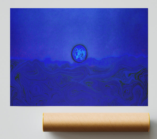 Blue Moon'S Horizon Giclee Print