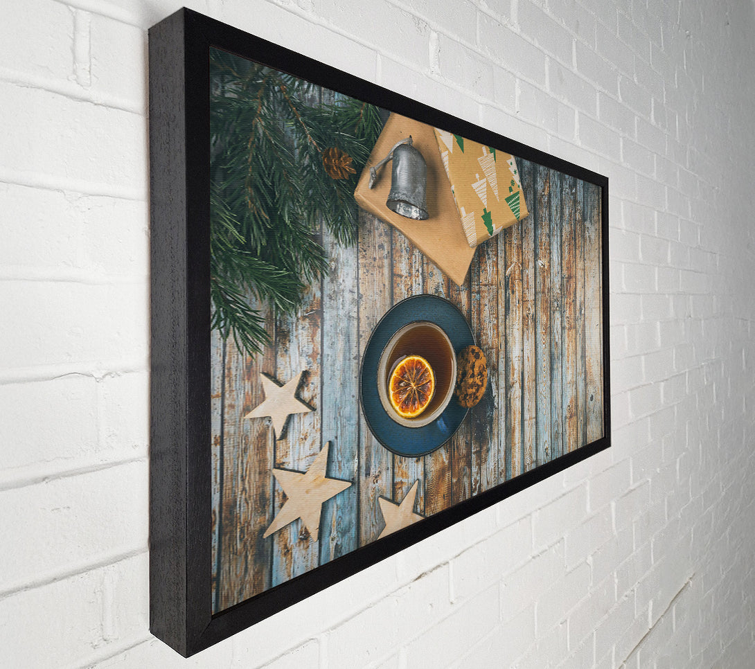  A Canvas Print of Blue And Brown Tea Time Canvas Art
