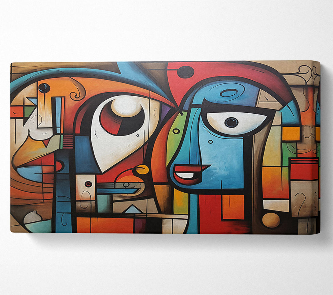  A Canvas Print of Blue Abstract Encounter Canvas Print
