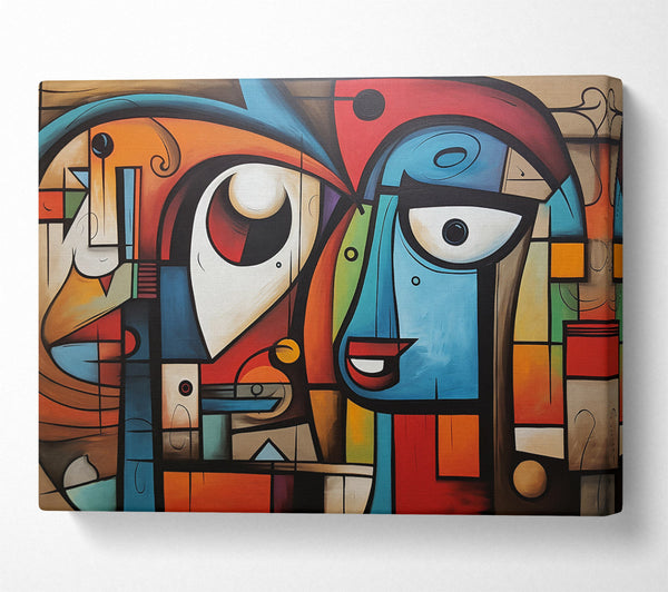  A Canvas Print of Blue Abstract Encounter Canvas Print