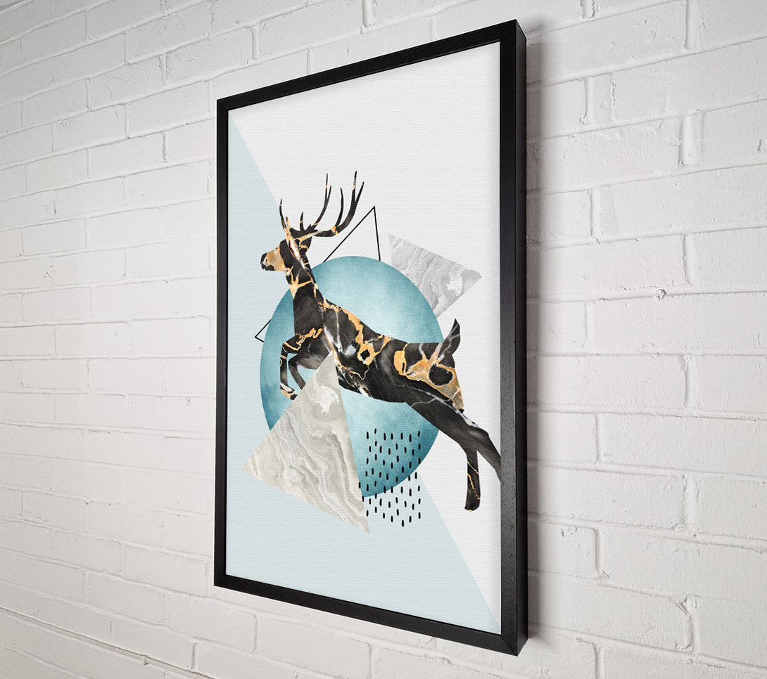  A Canvas Print of Deer Abstract Canvas Wall Art