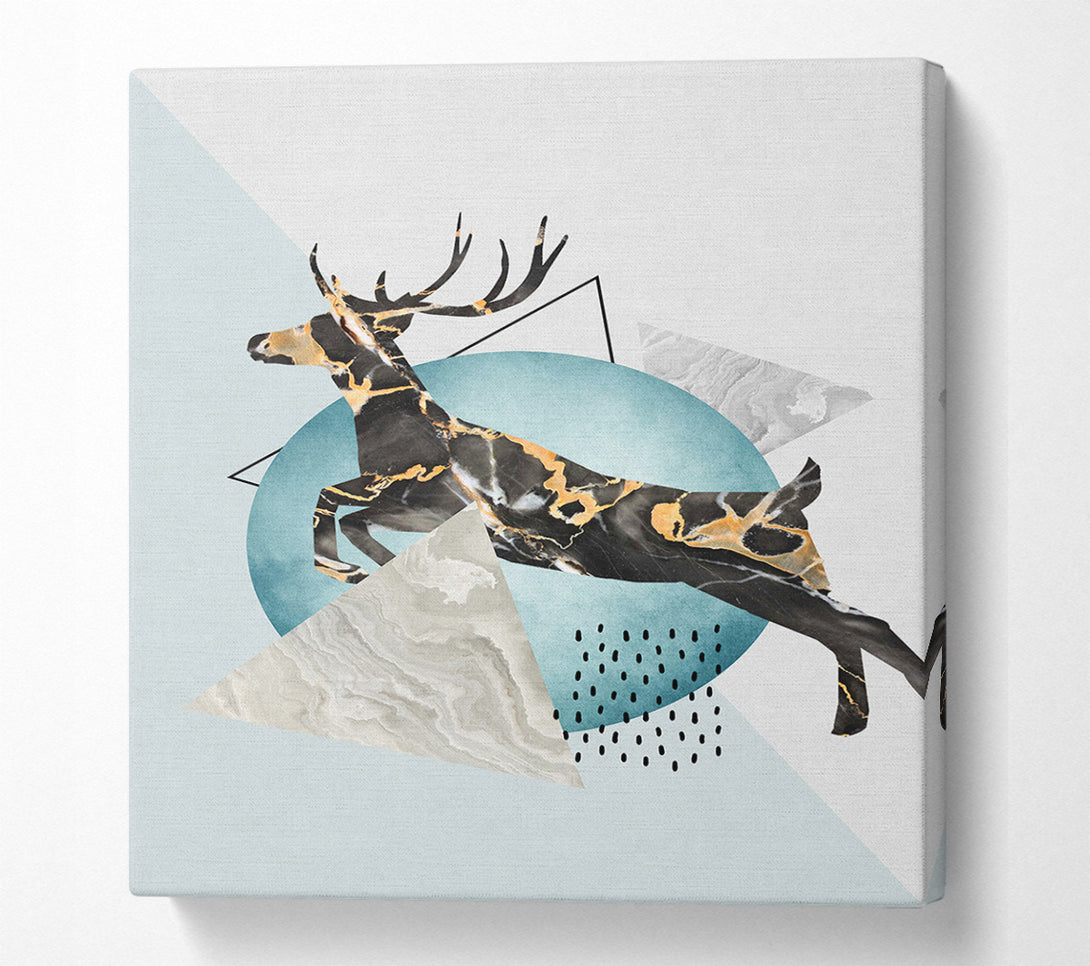  A Canvas Print of Deer Abstract Canvas Wall Art