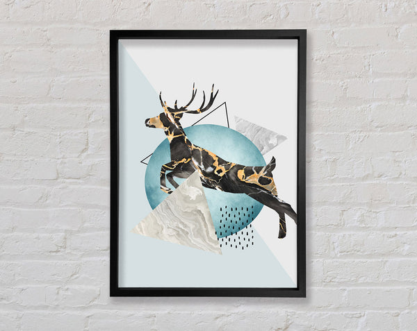 Deer Abstract Framed Print