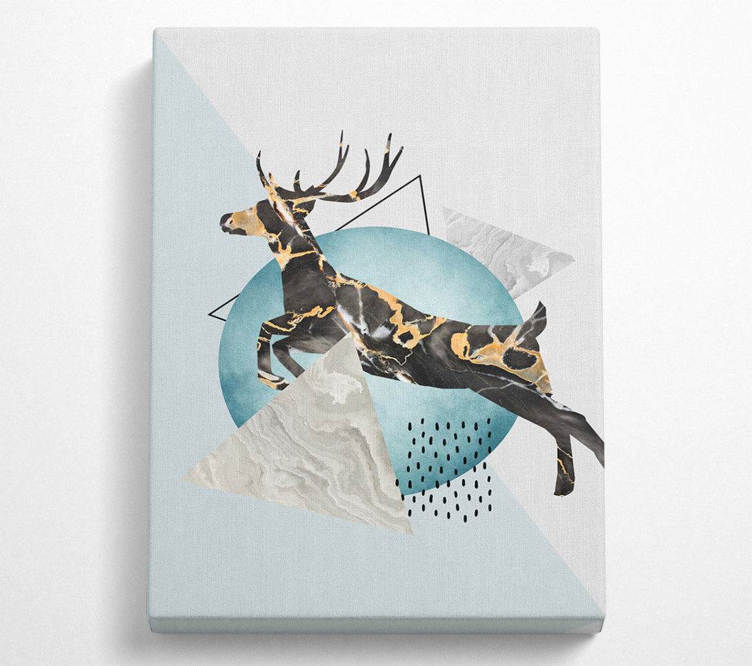  A Canvas Print of Deer Abstract Canvas Wall Art