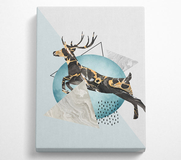  A Canvas Print of Deer Abstract Canvas Wall Art