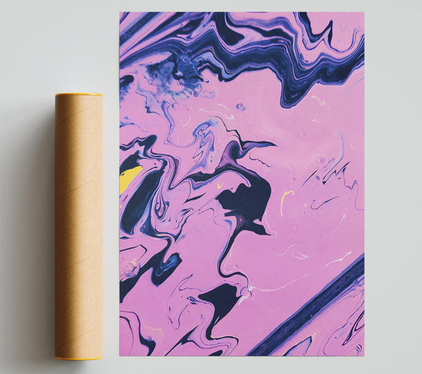 Pink Swirling Abstract Poster
