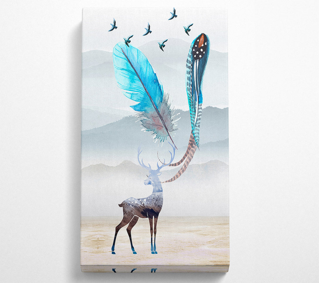  A Canvas Print of Deer Feather Look Canvas Art
