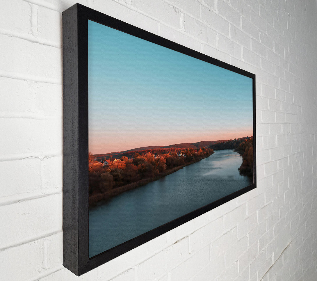  A Canvas Print of Blue River Sunset Canvas Print