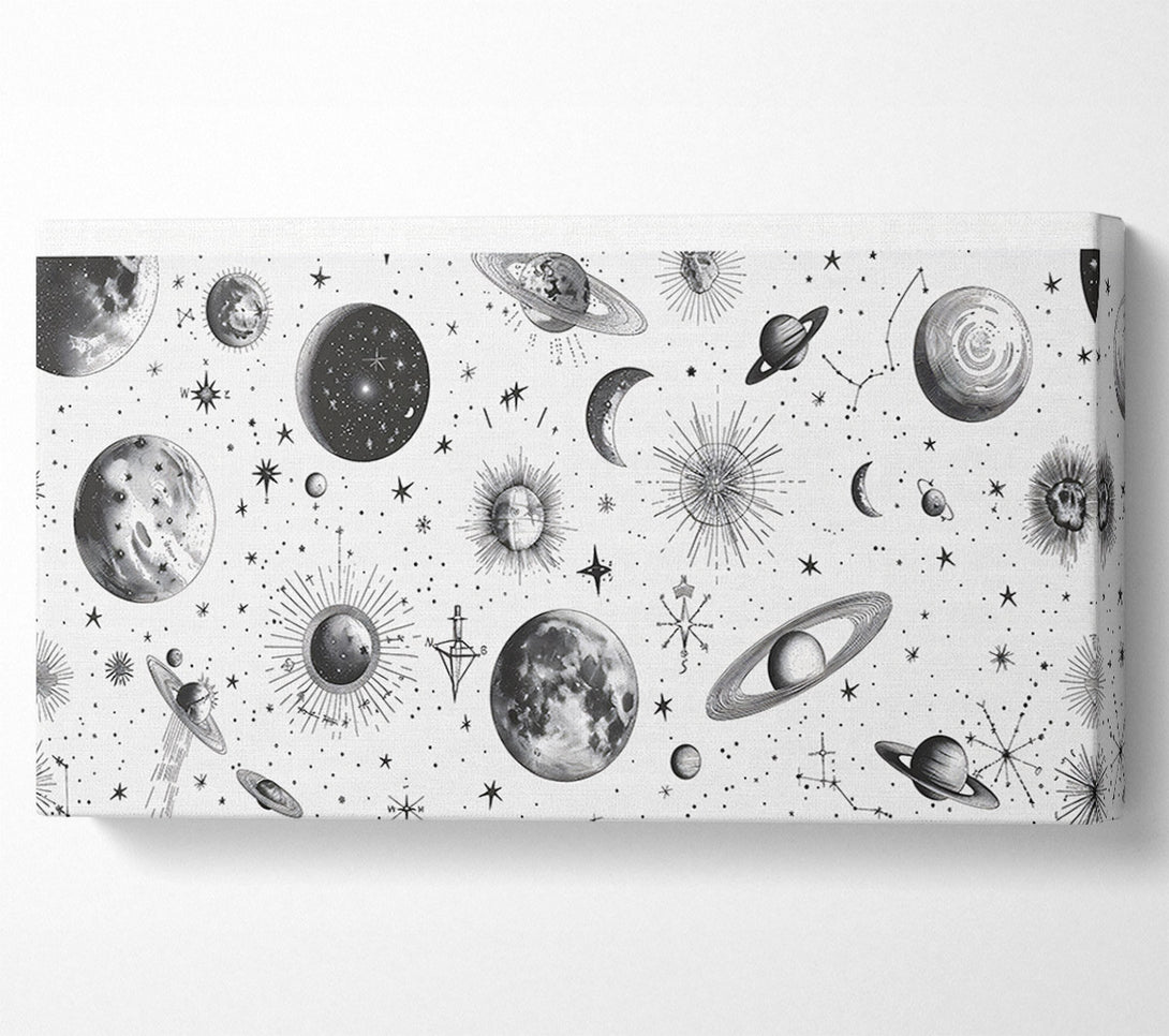  A Canvas Print of White Celestial Dreams Canvas Wall Art
