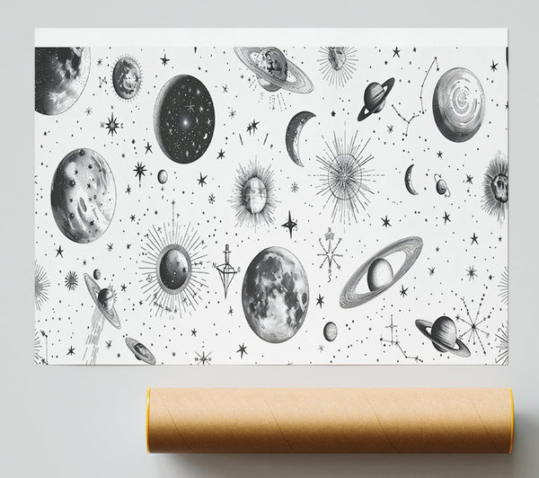 White Celestial Dreams Print