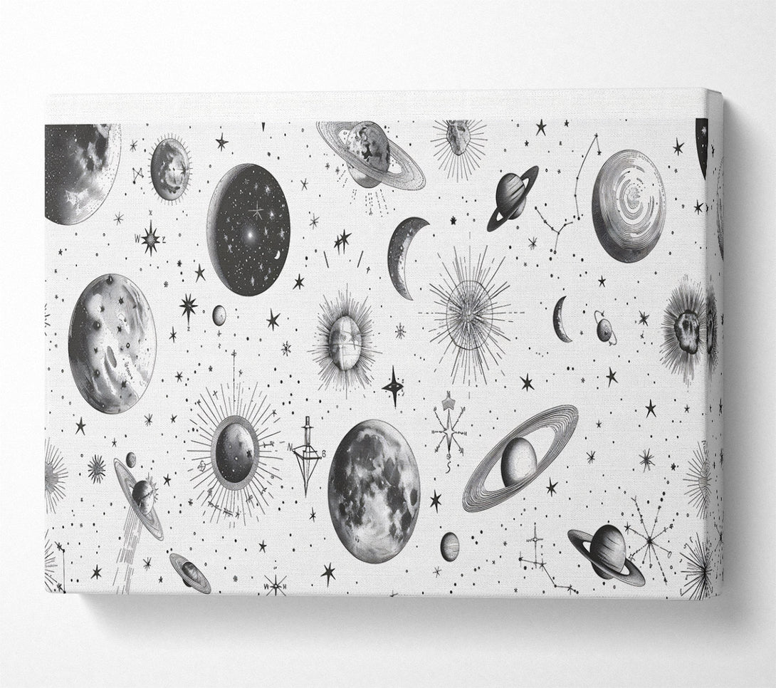  A Canvas Print of White Celestial Dreams Canvas Wall Art