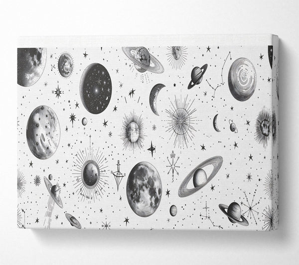  A Canvas Print of White Celestial Dreams Canvas Wall Art