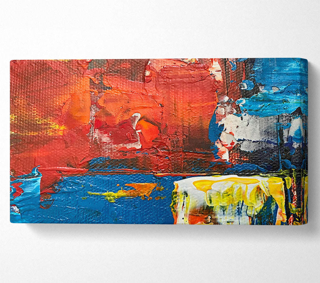  A Canvas Print of Crimson Abstract Canvas Wall Art