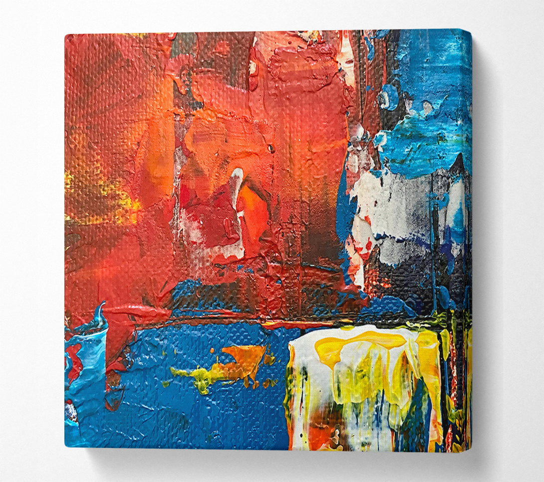  A Canvas Print of Crimson Abstract Canvas Wall Art