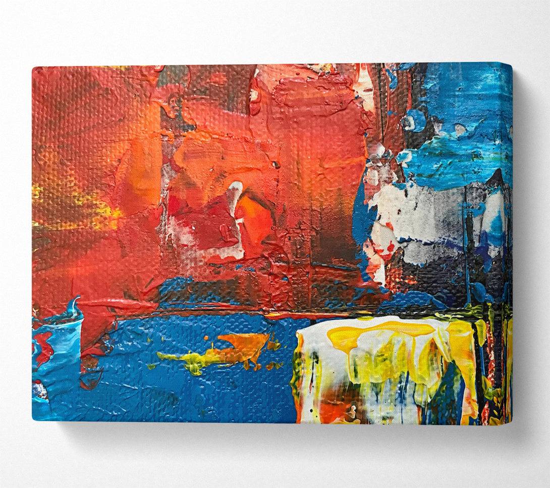  A Canvas Print of Crimson Abstract Canvas Wall Art