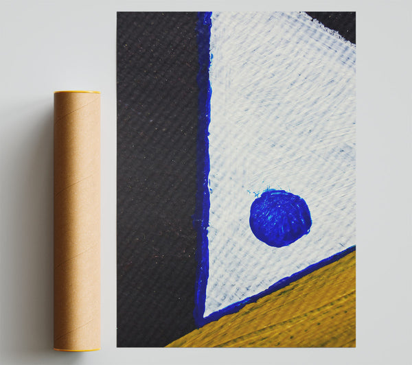 White Blue Abstract Giclee Print
