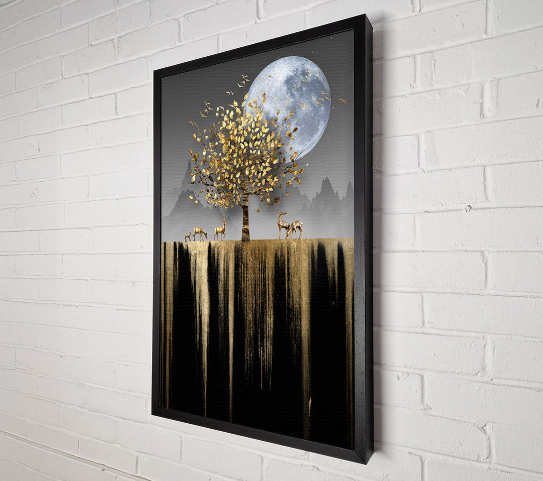  A Canvas Print of Deer Gathering Canvas Wall Art