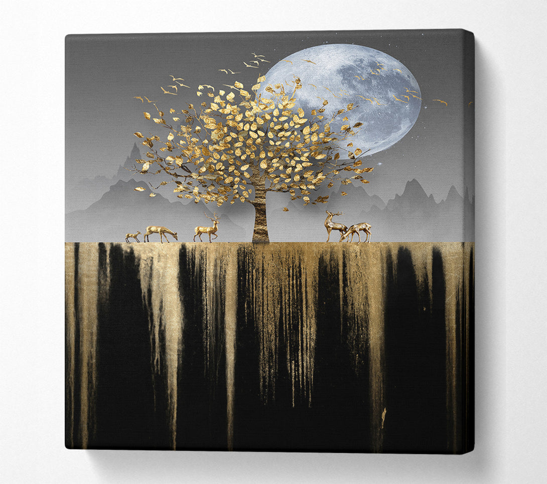  A Canvas Print of Deer Gathering Canvas Wall Art