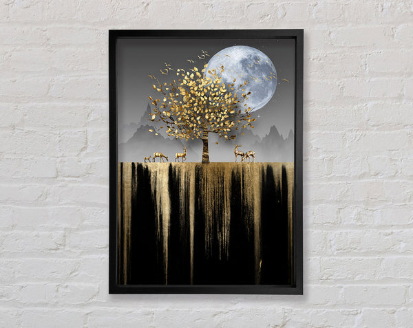 Deer Gathering Framed Print