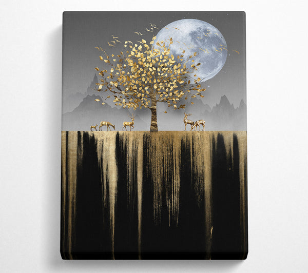  A Canvas Print of Deer Gathering Canvas Wall Art