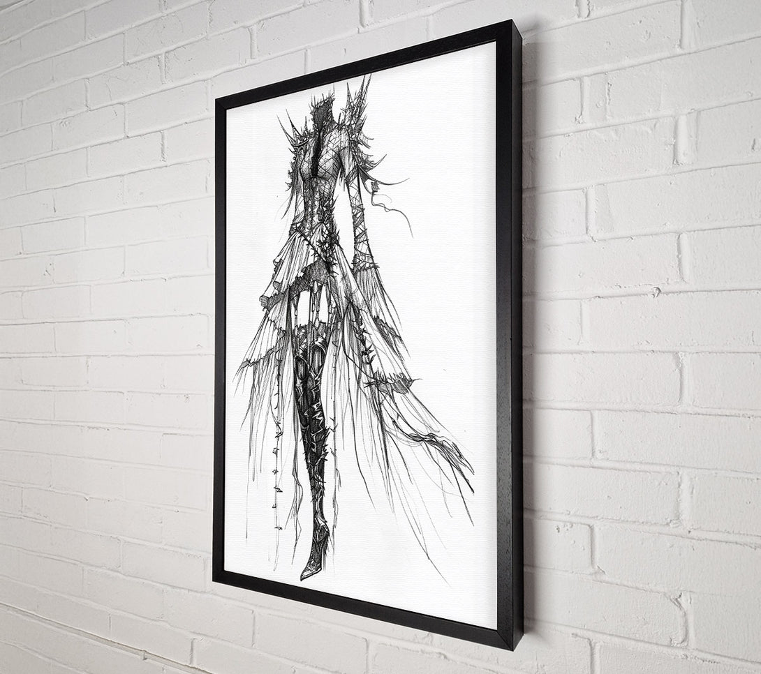  A Canvas Print of Black Thorn Dress Canvas Print