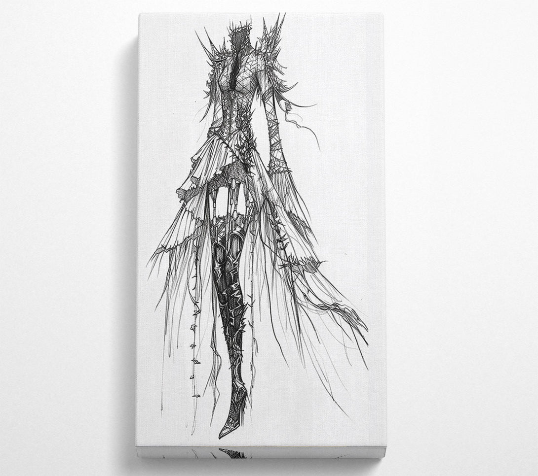  A Canvas Print of Black Thorn Dress Canvas Print