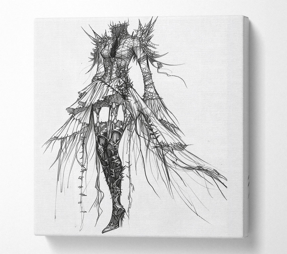  A Canvas Print of Black Thorn Dress Canvas Print