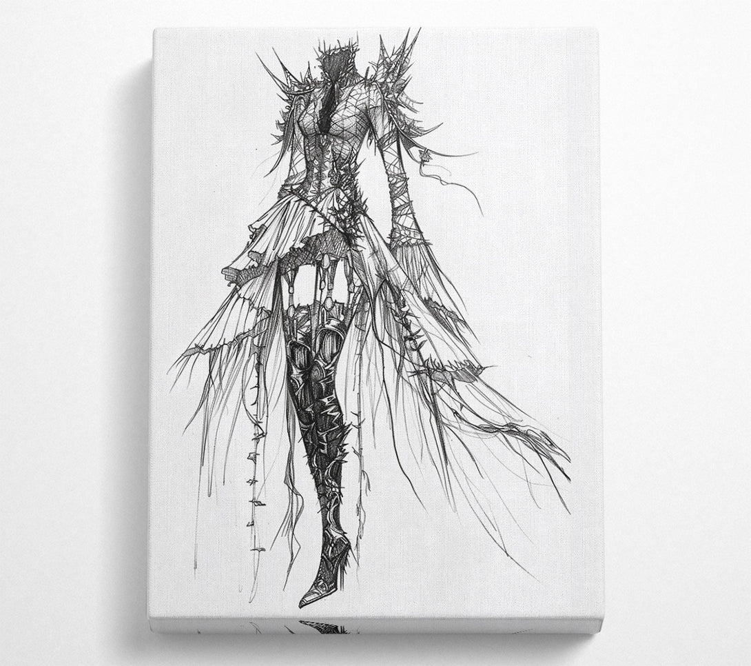  A Canvas Print of Black Thorn Dress Canvas Print