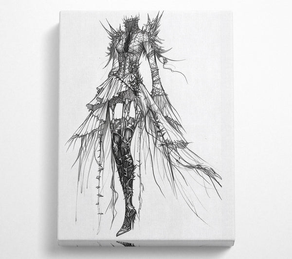  A Canvas Print of Black Thorn Dress Canvas Print