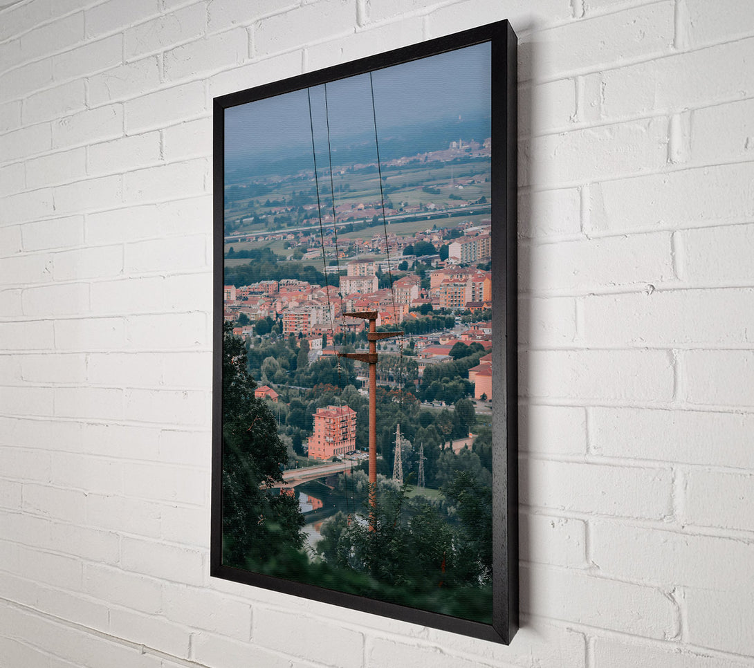  A Canvas Print of Peach Cityscape View Canvas Art