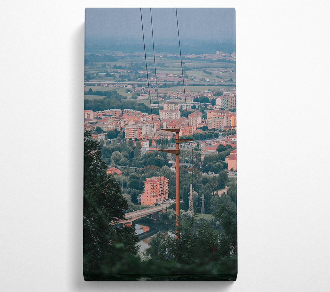  A Canvas Print of Peach Cityscape View Canvas Art
