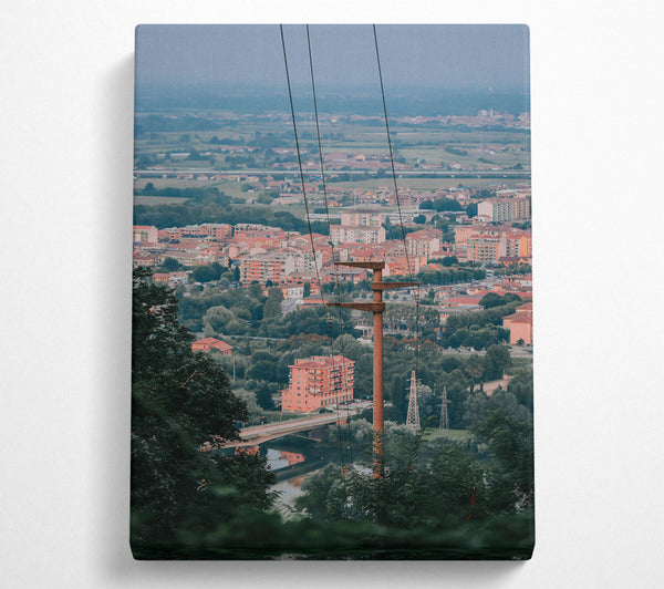  A Canvas Print of Peach Cityscape View Canvas Art