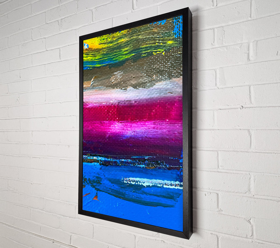  A Canvas Print of Blue Horizons Of Magenta Canvas Wall Art