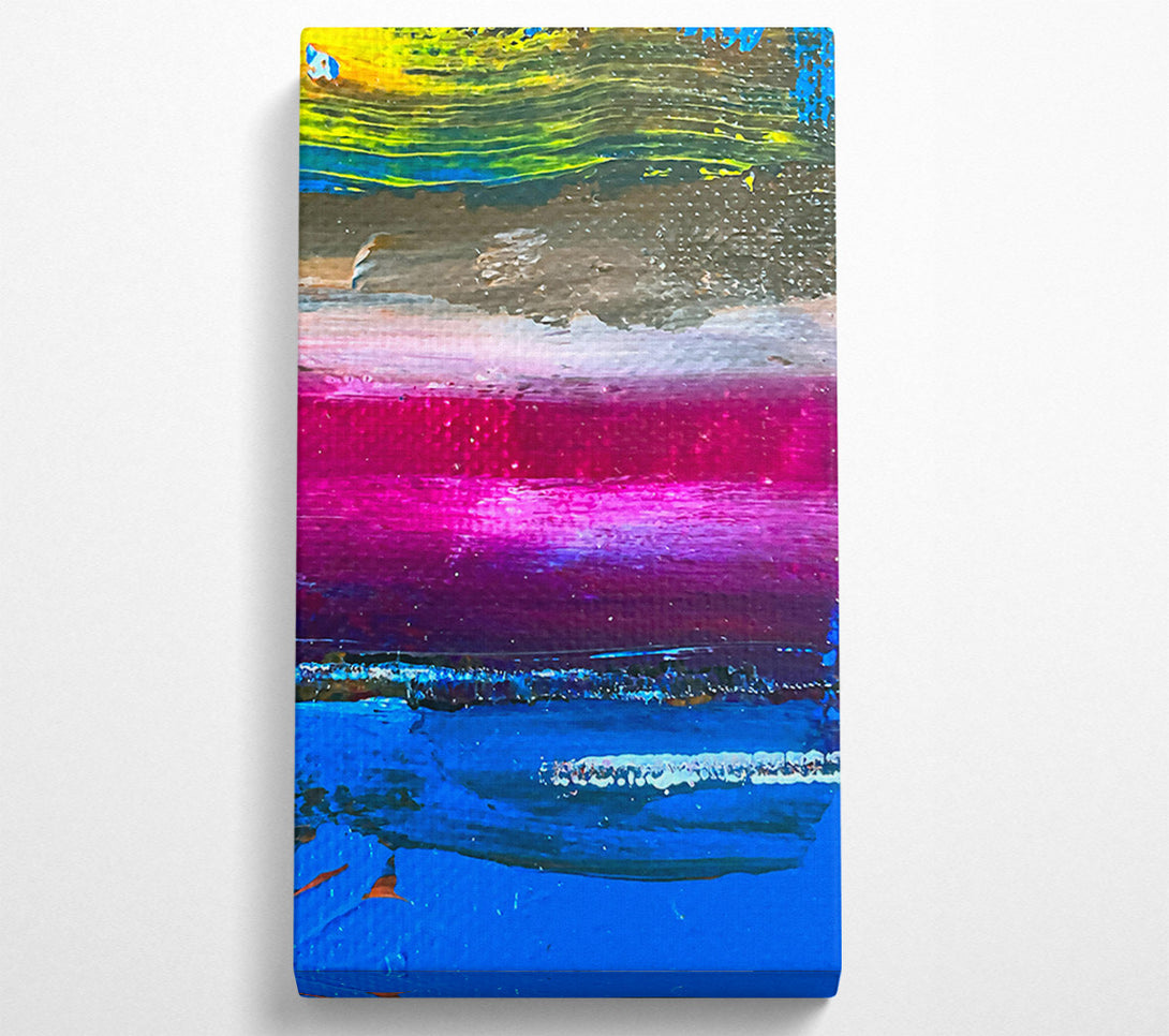  A Canvas Print of Blue Horizons Of Magenta Canvas Wall Art