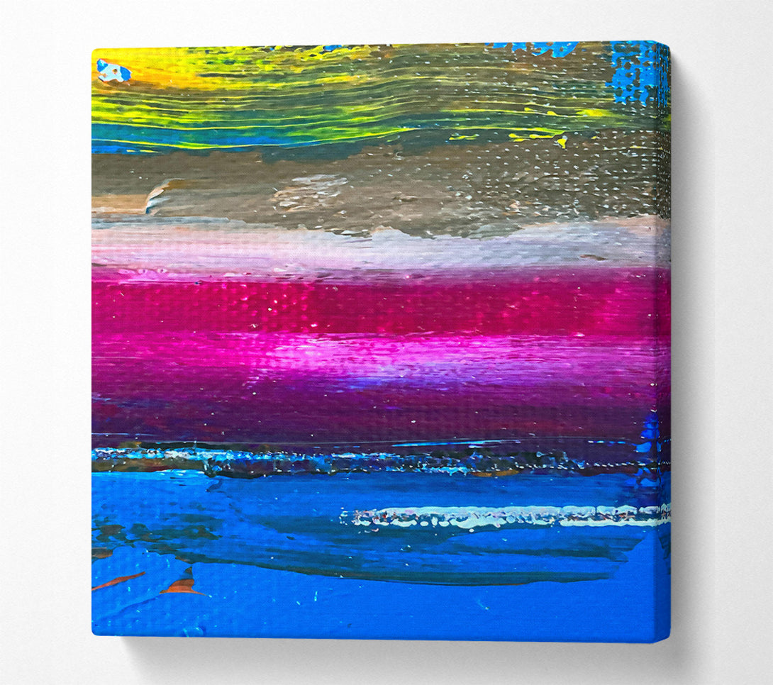  A Canvas Print of Blue Horizons Of Magenta Canvas Wall Art
