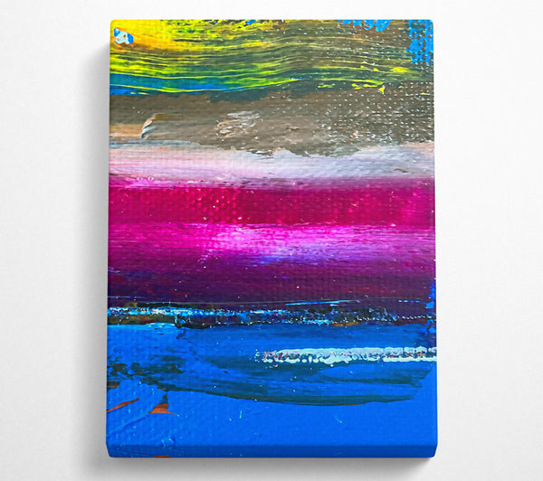  A Canvas Print of Blue Horizons Of Magenta Canvas Wall Art