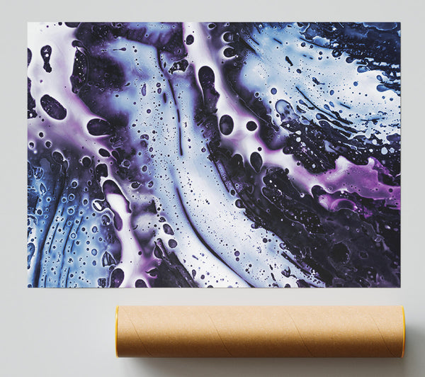 Purple Swirling Abstraction Poster