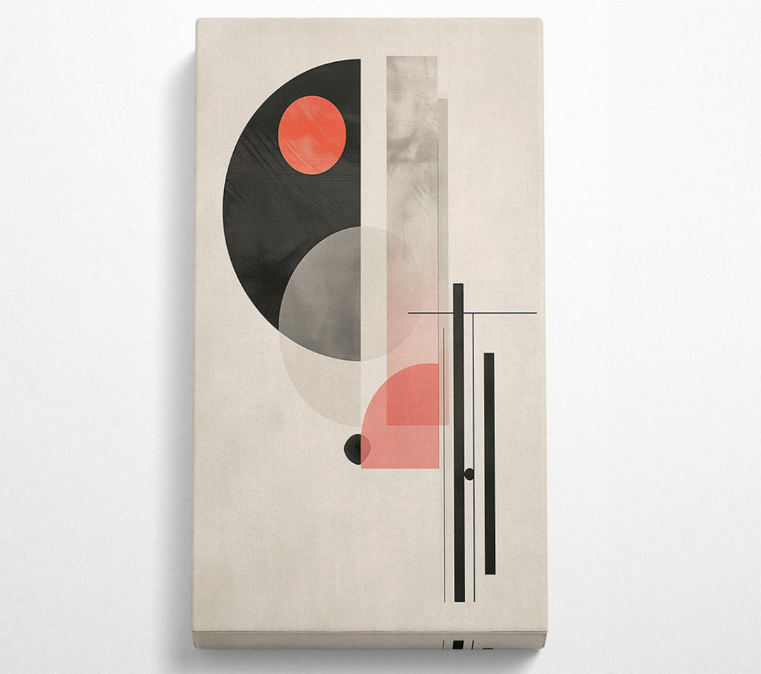  A Canvas Print of Coral Geometric Forms Canvas Print