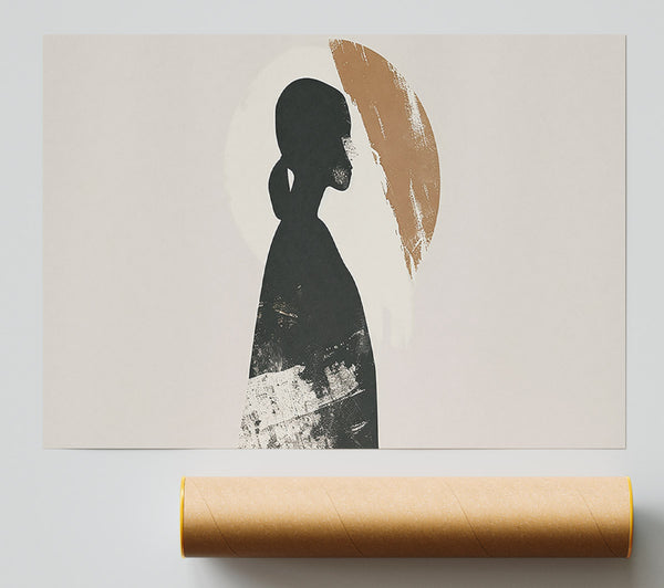The Brown Silhouette Print
