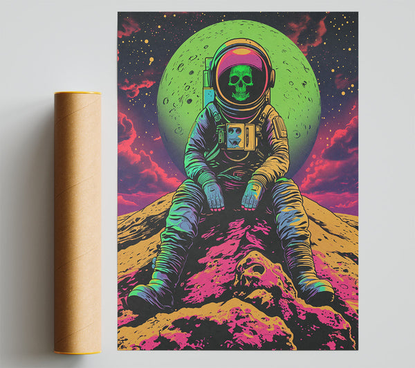 Green Cosmic Wanderer Poster