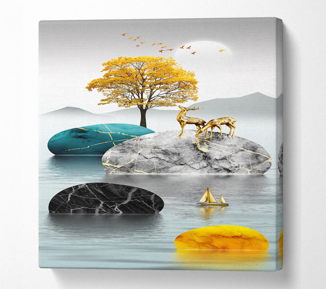  A Canvas Print of Deer Island (1) Canvas Print