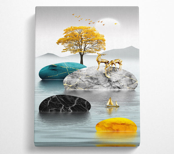  A Canvas Print of Deer Island (1) Canvas Print