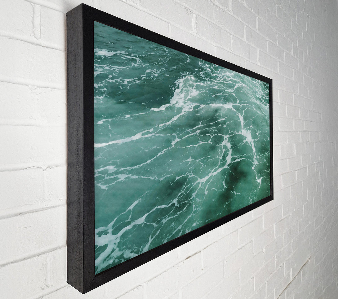  A Canvas Print of Emerald Water Veins Canvas Wall Art