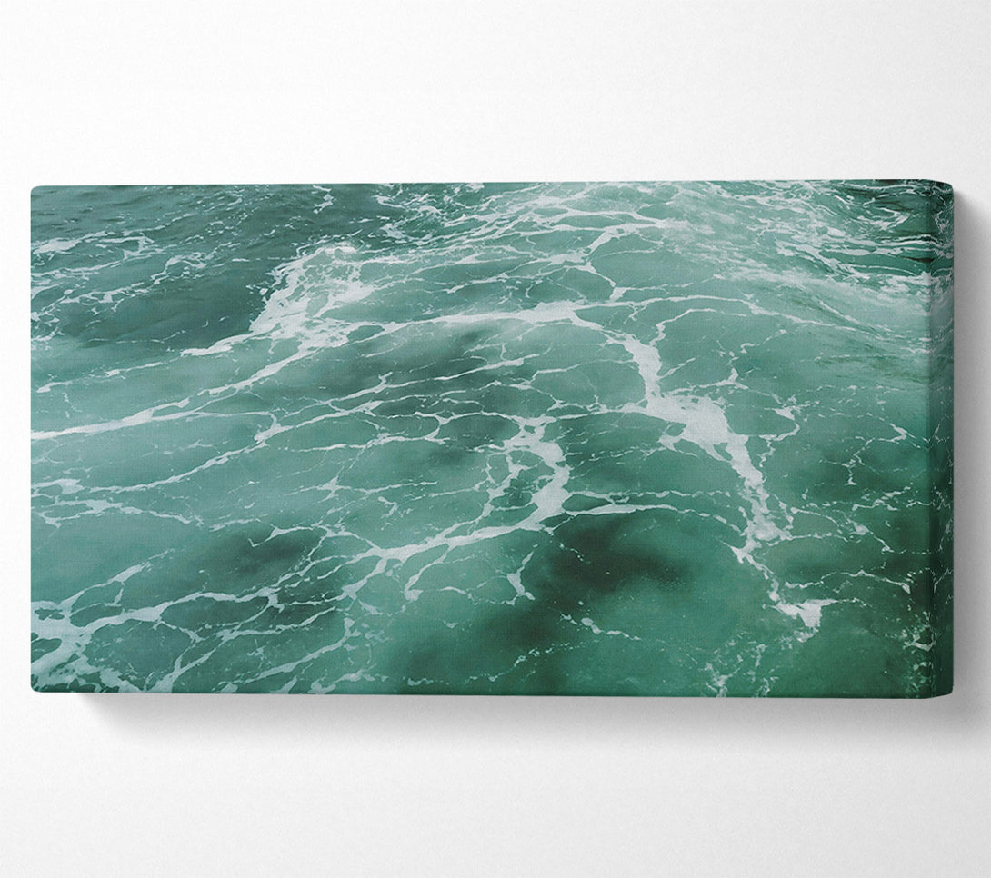  A Canvas Print of Emerald Water Veins Canvas Wall Art