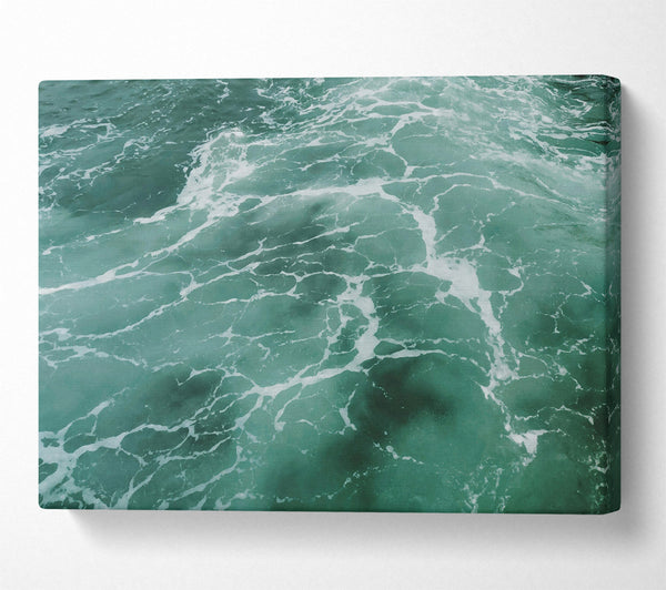  A Canvas Print of Emerald Water Veins Canvas Wall Art