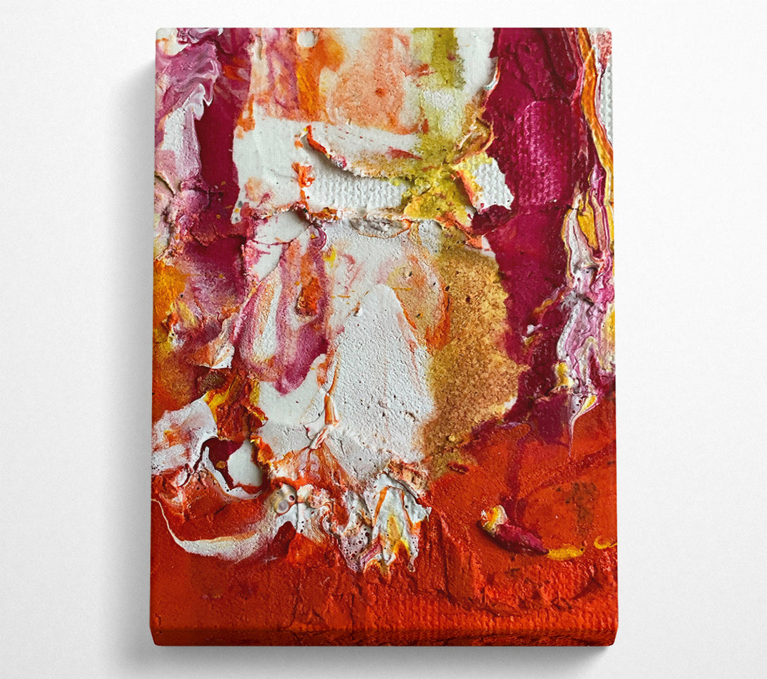 A Canvas Print of Orange Abstract Flow Canvas Art