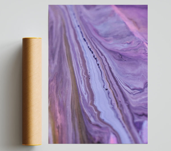 Lilac Flowing Lines Print